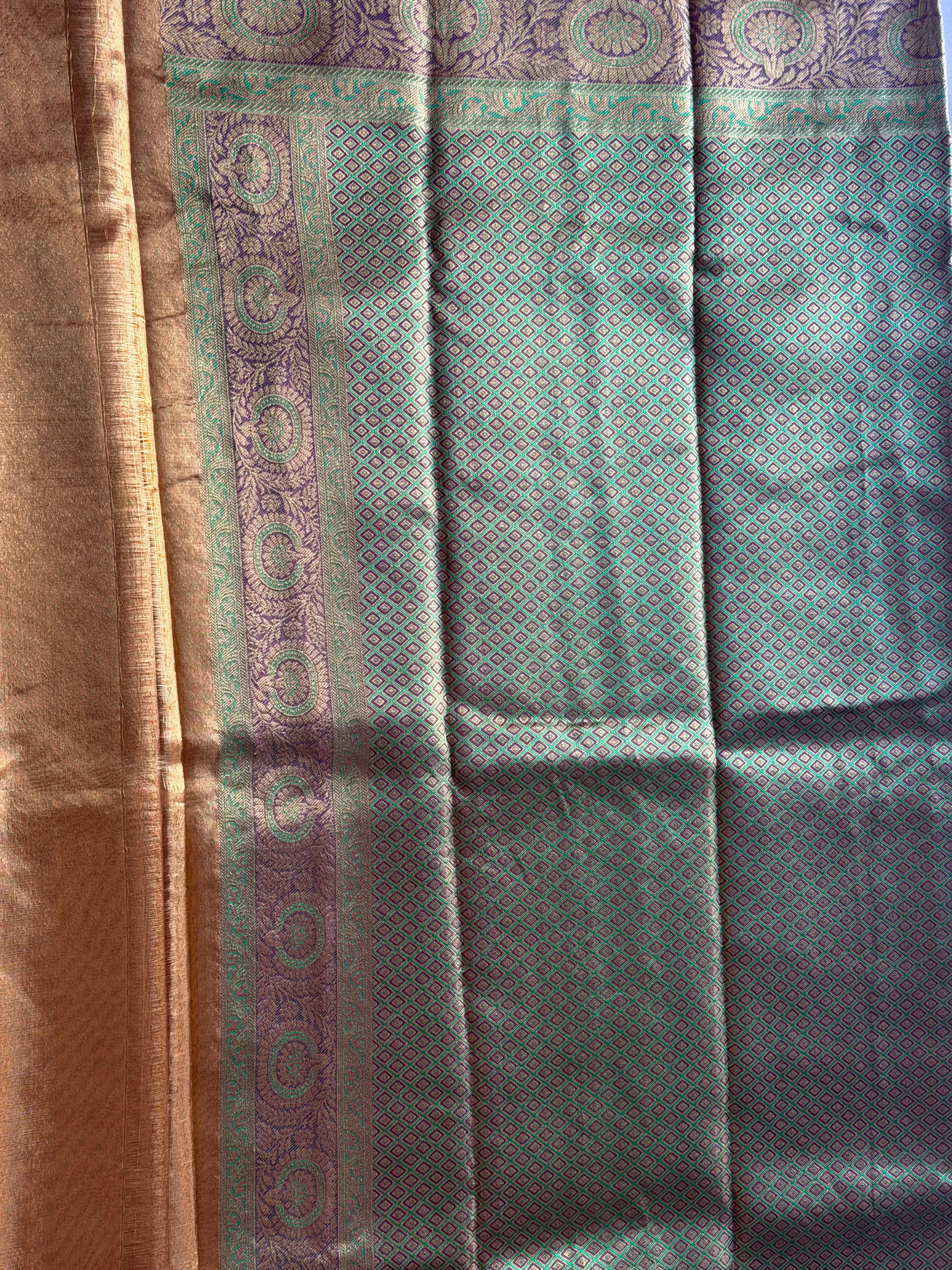 Kanchipuram pure silk saree body - authentic mulberry silk with real zari work