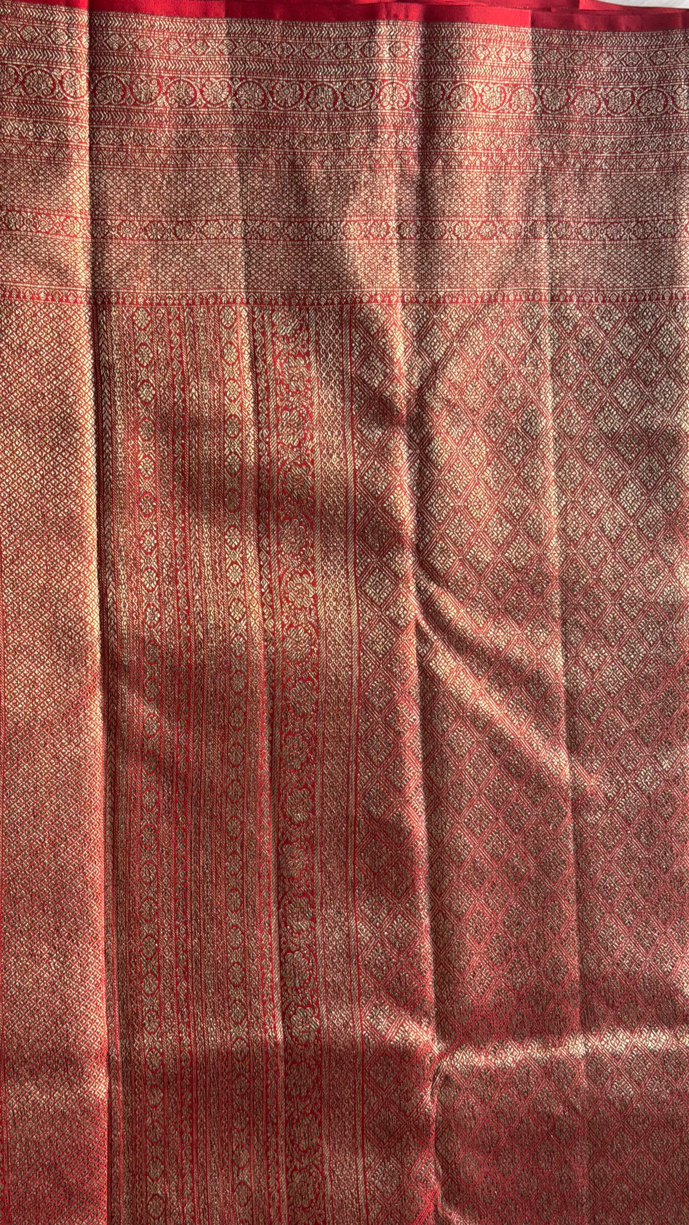 Kanchipuram pure silk saree body - 100% mulberry silk with natural lustre KPPS007