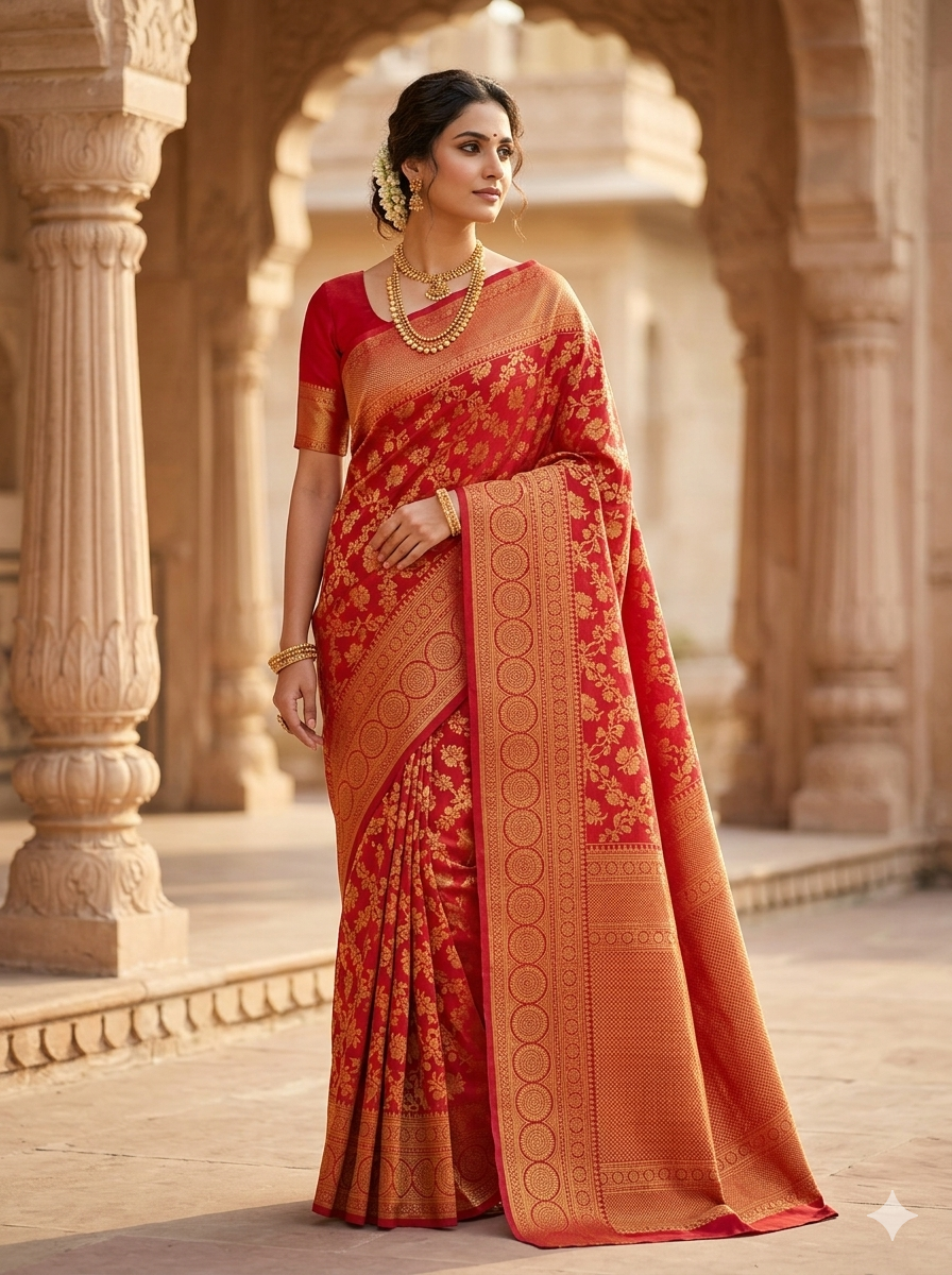 Kanchipuram pure mulberry silk saree for festivals and weddings - KPPS005 - NN Silk Sarees