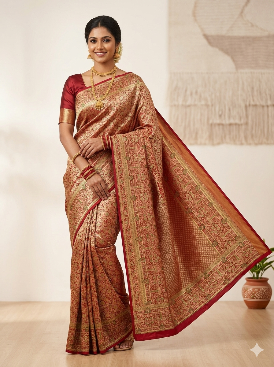 Kanchipuram pure mulberry silk saree premium rich zari border for grand weddings - KPPS0014 - NN Silk Sarees